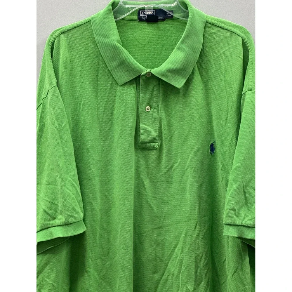 Polo Ralph Lauren Polo Shirt Mens 4XLT Green Short Sleeve Big & Tall Golf Casual